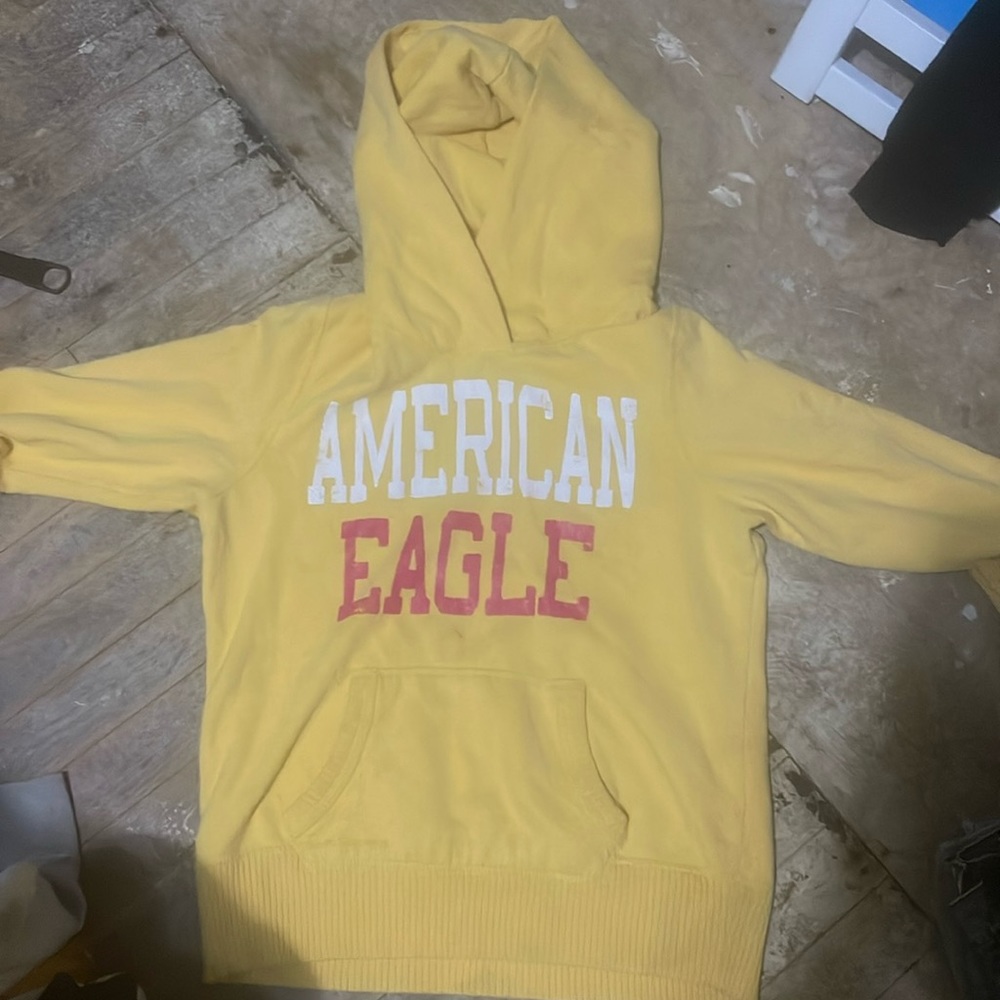 Yellow American eagle hoodie